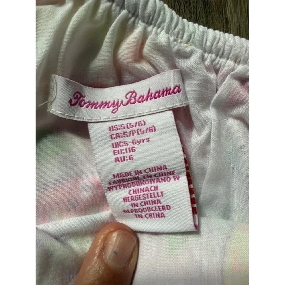 Tommy Bahama Kids Girls 2 Piece Set One Shoulder Ruffle Top